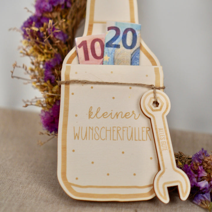 Flasche als Geldgeschenk