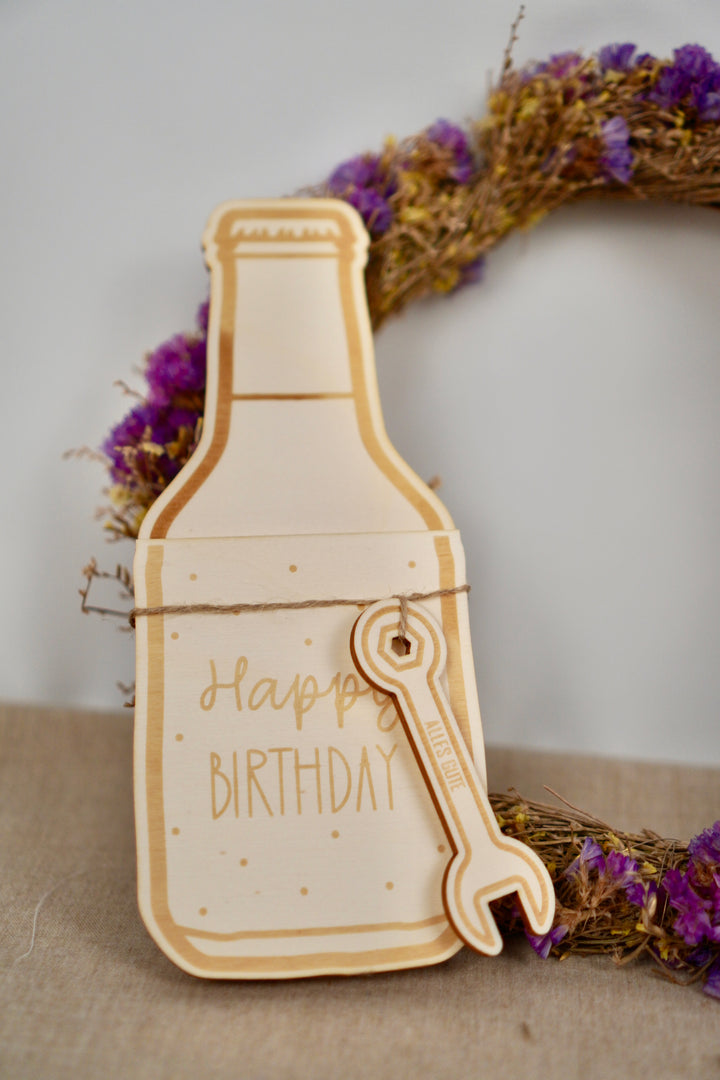 Flasche als Geldgeschenk