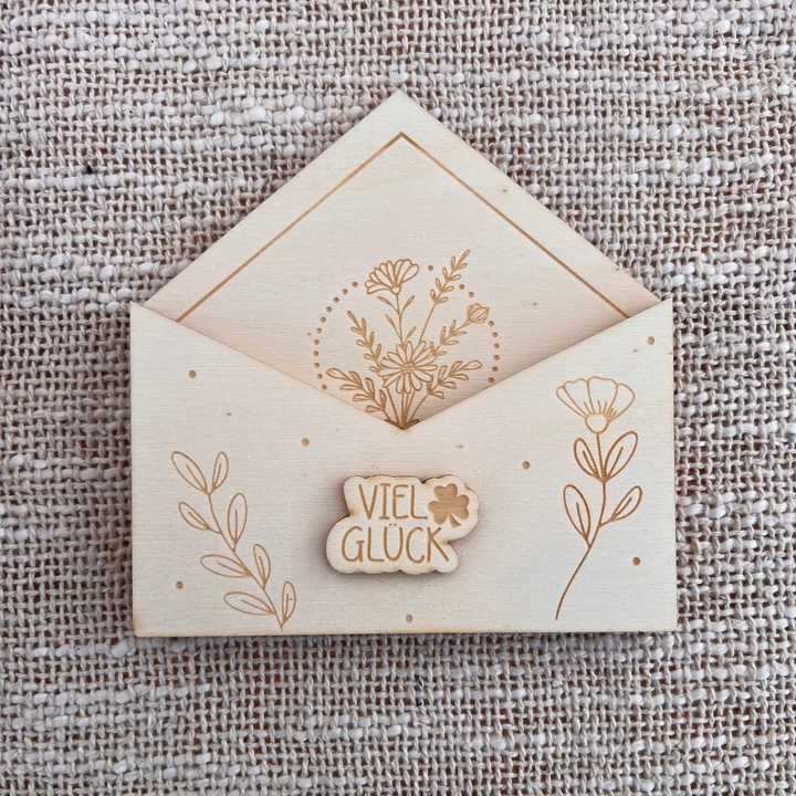 Kuvert aus Holz - Geldgeschenk